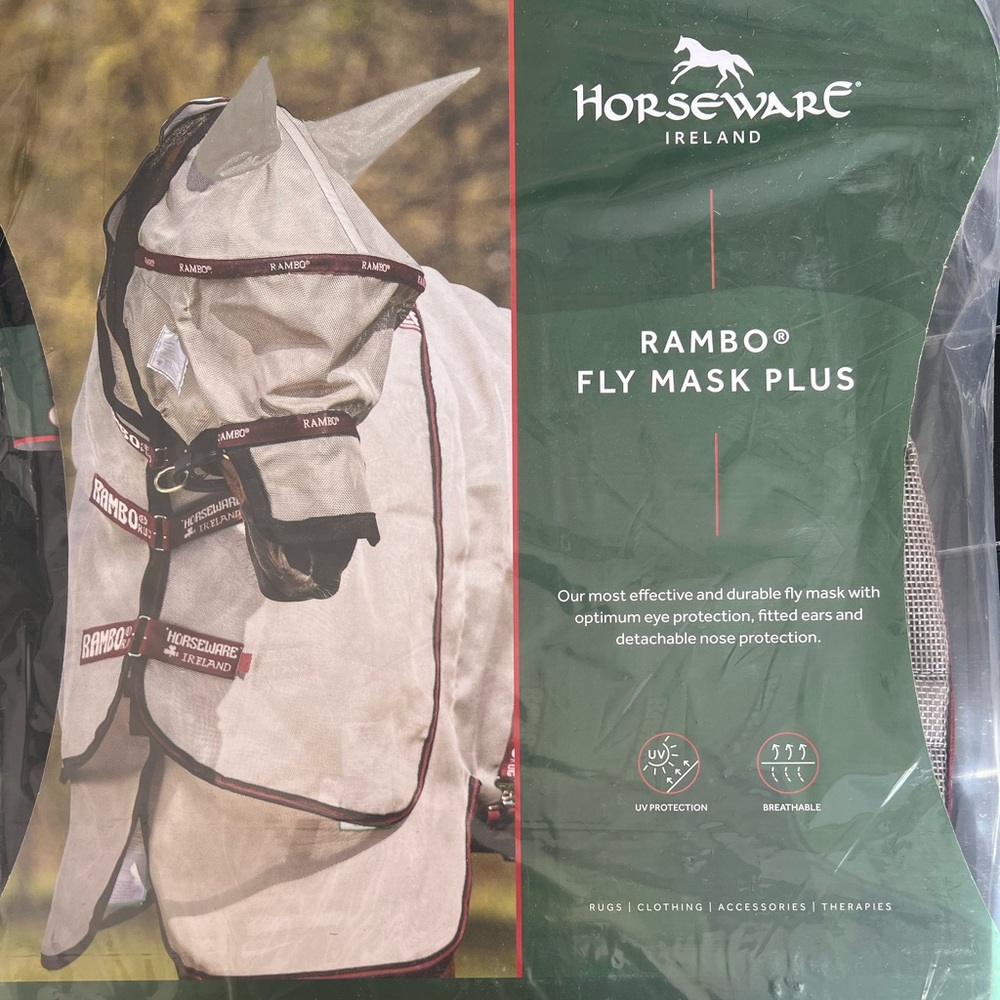 RAMBO Fly Mask (Burgundy/NWT)